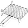 Griglia barbecue Ompagrill A13540 rete doppia con piedi Cromo lucido
