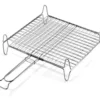 Griglia barbecue Ompagrill A14045 rete doppia con piedi Cromo lucido