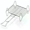 Griglia barbecue Ompagrill A12227 rete doppia con piedi Cromo lucido