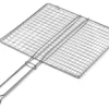 Griglia barbecue Ompagrill B04045 rete doppia senza piedi Cromo lucido