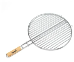 Griglia barbecue Ompagrill B04000 doppia con manico Cromo