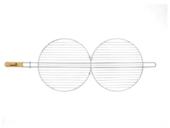 Griglia barbecue Ompagrill B04000 doppia con manico Cromo