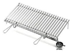 Griglia barbecue Ompagrill 20610 con recupero grassi Cromo lucido