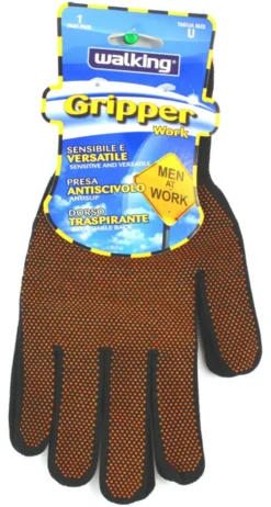 Guanti lavoro Walking 013618 GRIPPER Work Nero e Marrone