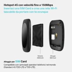 Hotspot mobile 4G LTE TP-Link TL-M7010 con batteria 2000mAh
