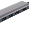 HUB Trust 26325 DALYX USB C Gray