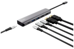 HUB Trust 26325 DALYX USB C Gray