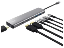 HUB Trust 25661 DALYX USB C Grey