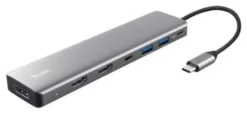HUB Trust 25661 DALYX USB C Grey