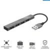 Hub USB 2.0 Trust 23786 con 4 porte in alluminio