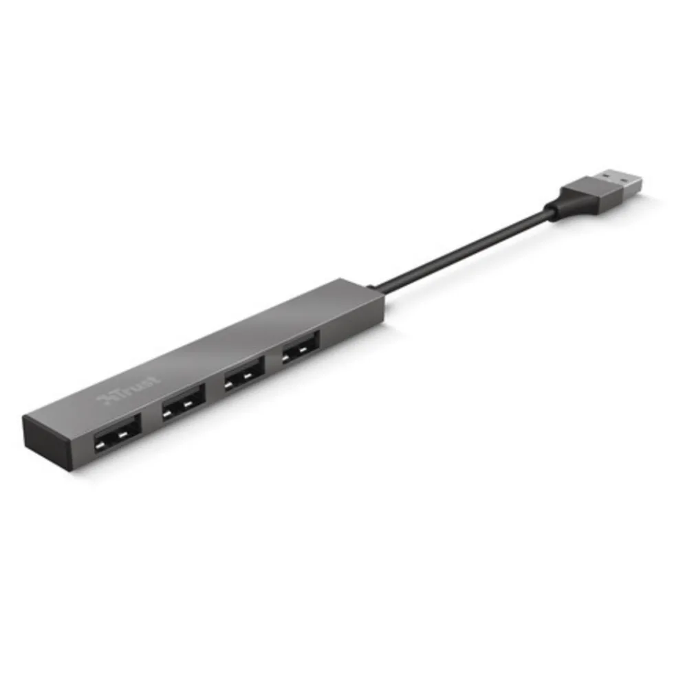 Hub USB 2.0 Trust 23786 con 4 porte in alluminio