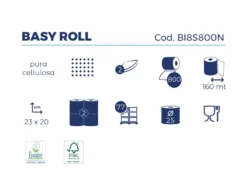 Imballo 12 confezioni di 2 bobine 800 strappi BasyRoll