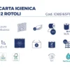 Imballo 8 confezioni di carta igienica idrosolubile 12 rotoli Fast Dissolution