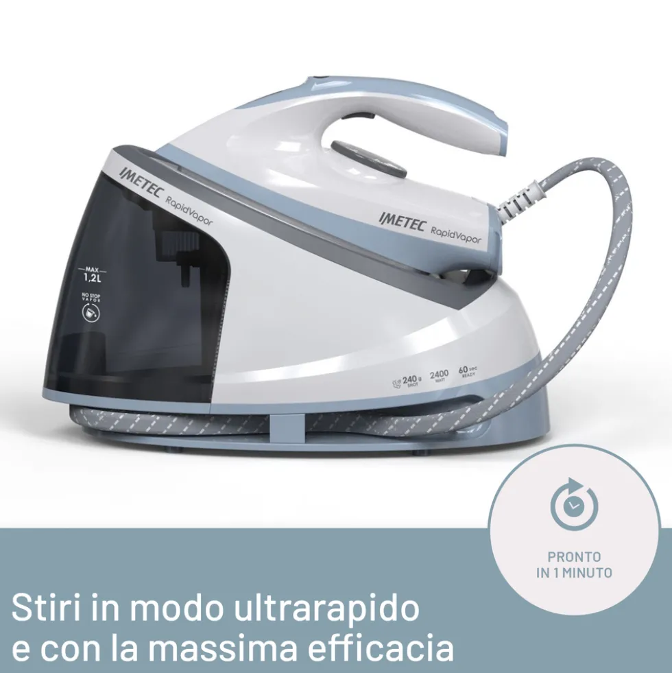 Imetec Sist. Stirante A Freddo 2400W 5Bar Serbatoio 1,2L - Tecn. Calcclean