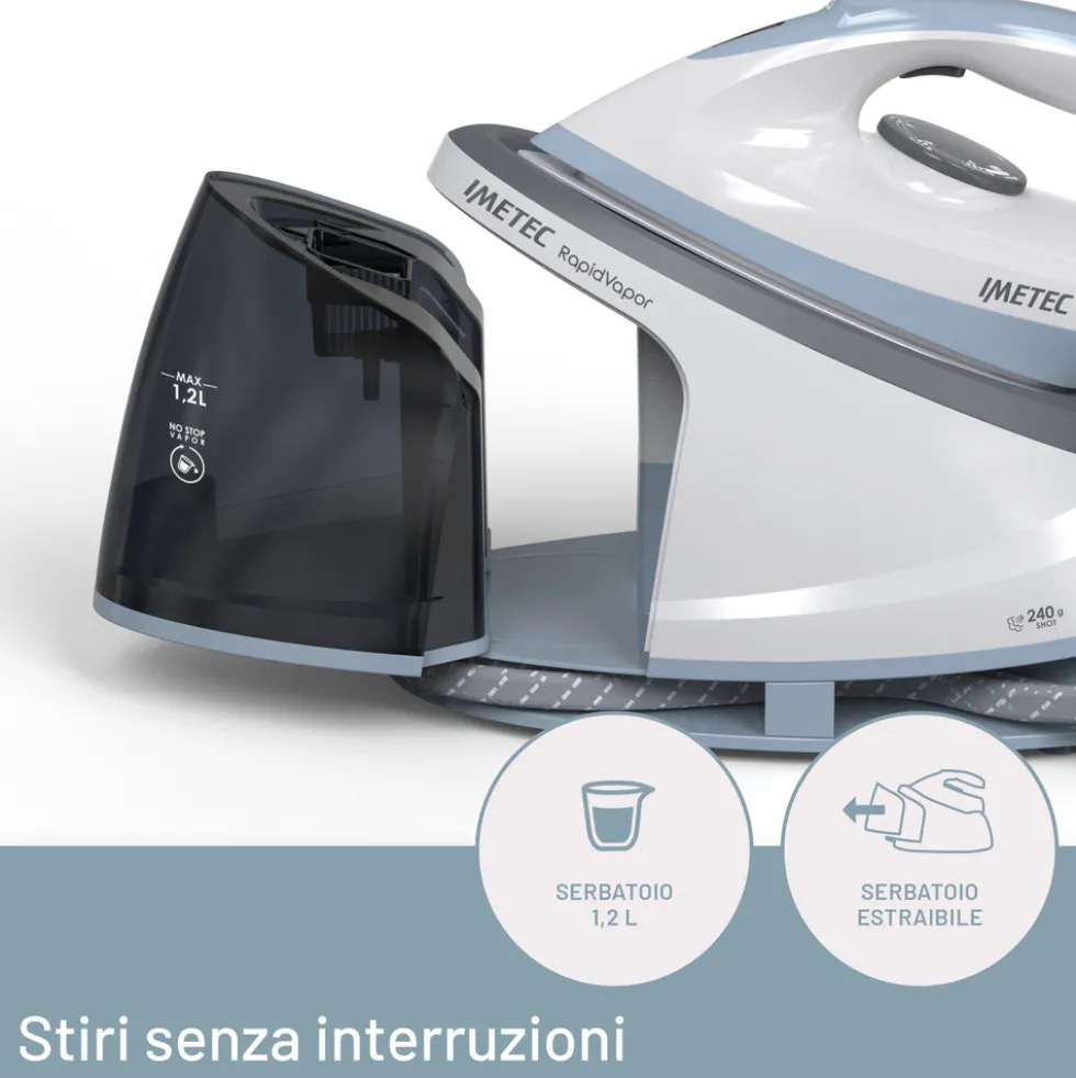 Imetec Sist. Stirante A Freddo 2400W 5Bar Serbatoio 1,2L - Tecn. Calcclean