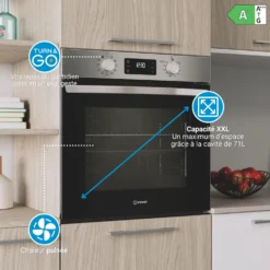 Indesit Forno 71Lt Multi11 A++ Inox Pirolitico