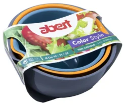 Insalatiera Abert V601295021 COLOR STYLE Set 3 pz d.19,21 e 23 cm Colo