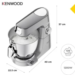 Kenwood Impastatrice 1200W 7Lt 10Vel.3 Access. Inox