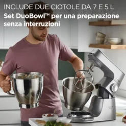 Kenwood Impastatrice 1200W 7Lt 10Vel.3 Access. Inox