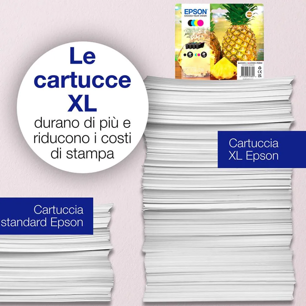 Kit cartucce Epson 604XL Ananas 4 colori