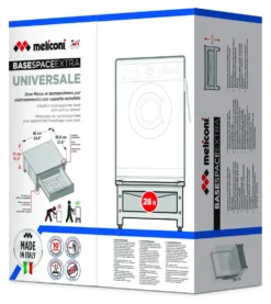 Kit colonna asciugabiancheria Meliconi 656144 BASE SPACE Extra White e