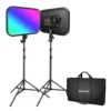 Kit 2 Lampade LED Neewer RGB168 RGB, 60W Ciascuna, 2500-8500K