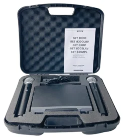 Kit microfoni Karma Set 8302 doppio palmare UHF Black e Grey