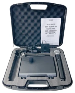 Kit microfoni Karma Set 8302PL palmare e con archetto Black e Grey