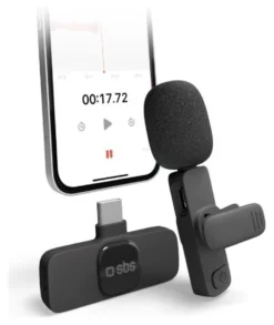 Kit microfono Sbs TEMICTYCBTK wireless con ricevitore e clip Black