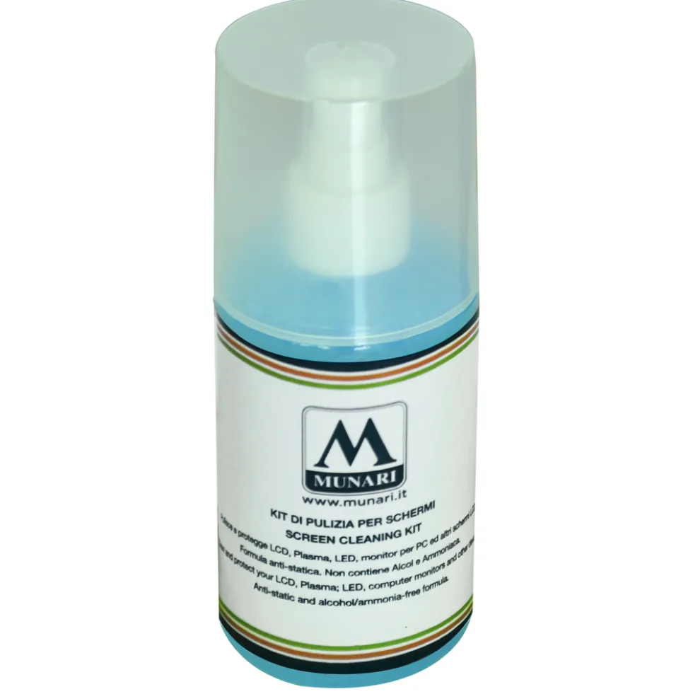 Kit pulizia gel 200ml e panno microfibra Munari AC020