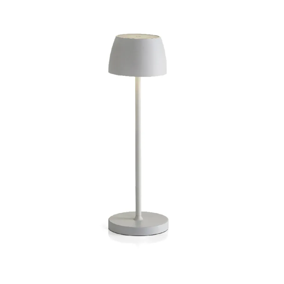 Lampada da tavolo a LED in alluminio, ricarica USB, h 35 cm - Evviva