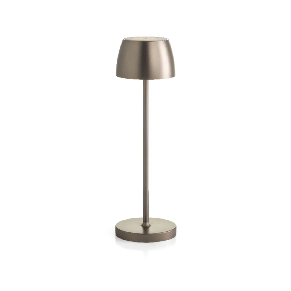 Lampada da tavolo a LED in alluminio, ricarica USB, h 35 cm - Evviva