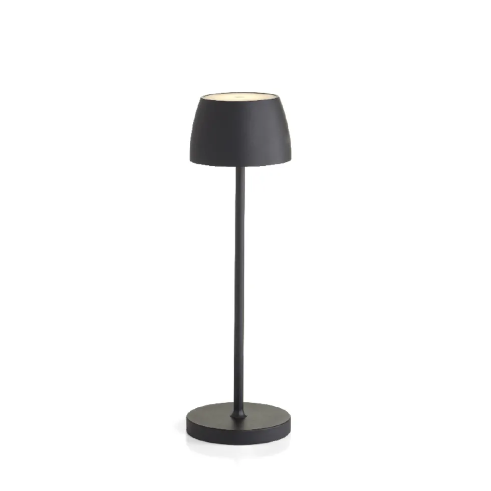 Lampada da tavolo a LED in alluminio, ricarica USB, h 35 cm - Evviva