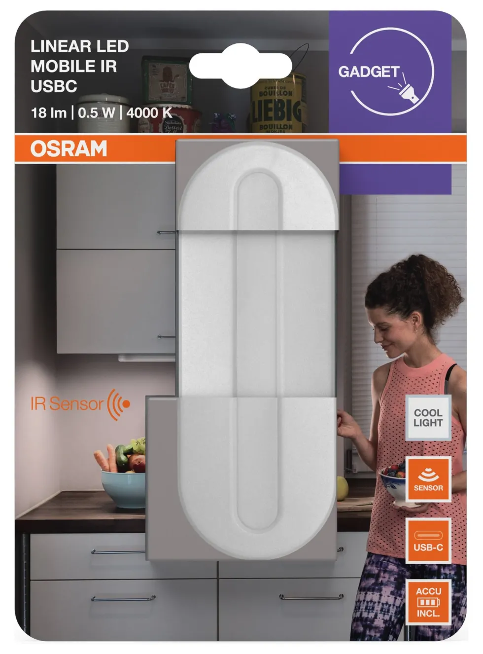 Lampada interno mobile Osram LINEAR LED MOBILE IR USB White