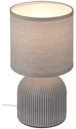 Lampada tavolo Briloner BT10039 CERAMIC FABRIC Grigio