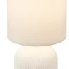 Lampada tavolo Briloner BT10037 CERAMIC FABRIC Bianco