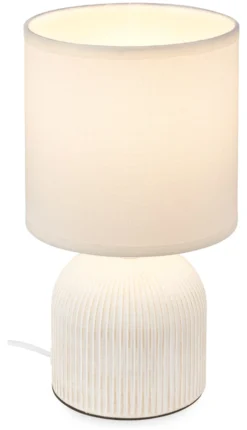 Lampada tavolo Briloner BT10037 CERAMIC FABRIC Bianco