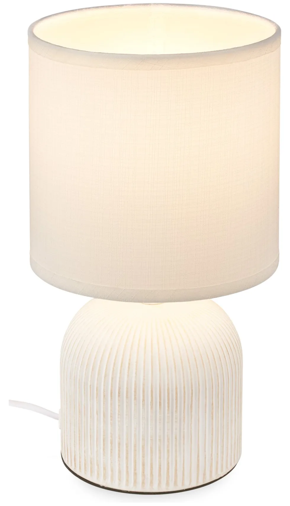 Lampada tavolo Briloner BT10037 CERAMIC FABRIC Bianco