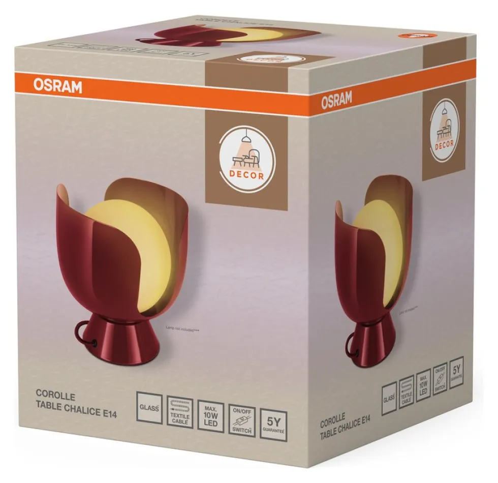 Lampada tavolo Osram DECOR COROLLE TABLE CHALICE Red