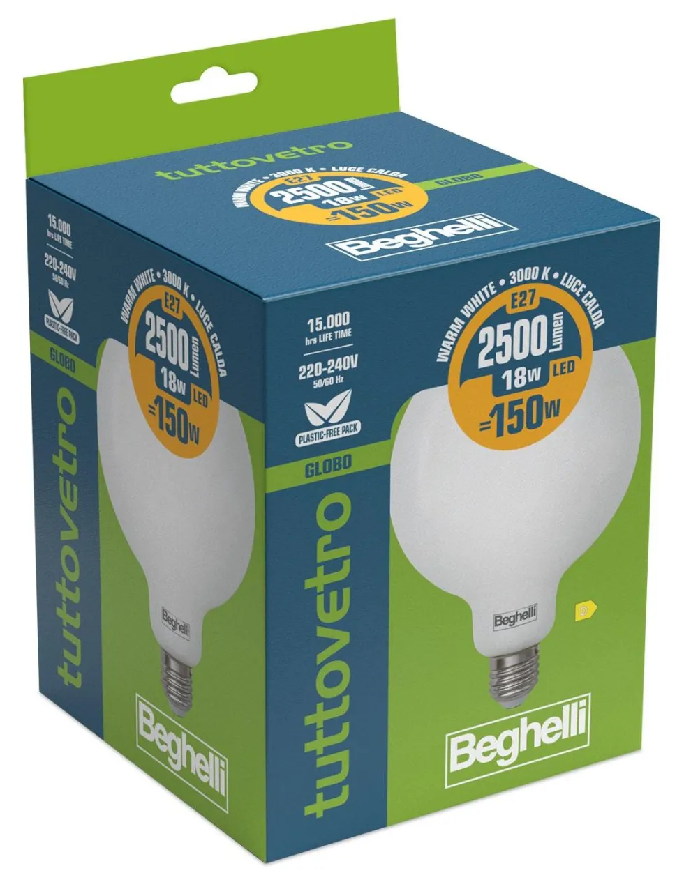 Lampadina led Beghelli 58114 TUTTOVETRO LED