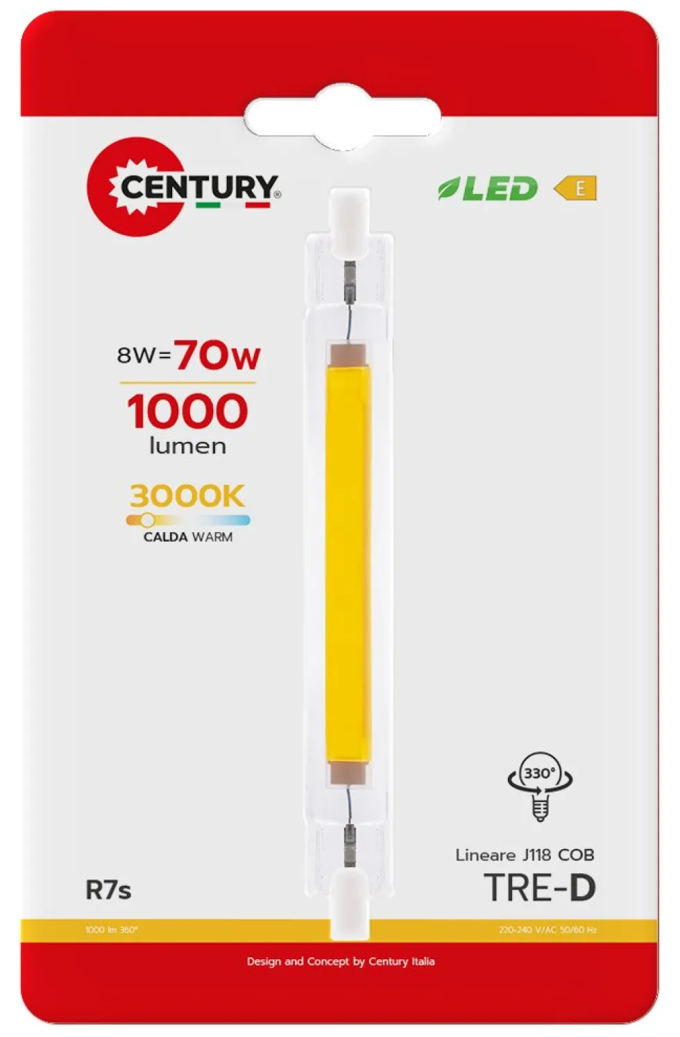 Lampadina led Century Italia TRCOB 0811830BL TRE D COB