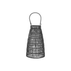 Lanterna con maniglia in rattan sintetico a LED solare senza fili per esterni. 6/8 ore di autonomia. Tempo di ricarica di 8 ore. Ø 30 x h 40.5 cm - Illumina