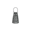 Lanterna con maniglia in rattan sintetico con vaso portacandela in glass. Ø 16,5 x h 26 cm - Illumina