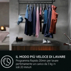 Lavasciuga Aeg LR7FD104V a carica frontale con capacità 10 kg