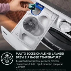 Lavasciuga Aeg LR7FD104V a carica frontale con capacità 10 kg