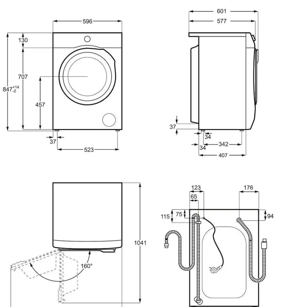 Lavasciuga AEG LR6FG84 con capacità 8 kg e 1400 giri