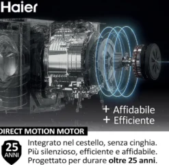 Lavasciuga Haier HW100B14367UIT con carico 10kg e WiFi