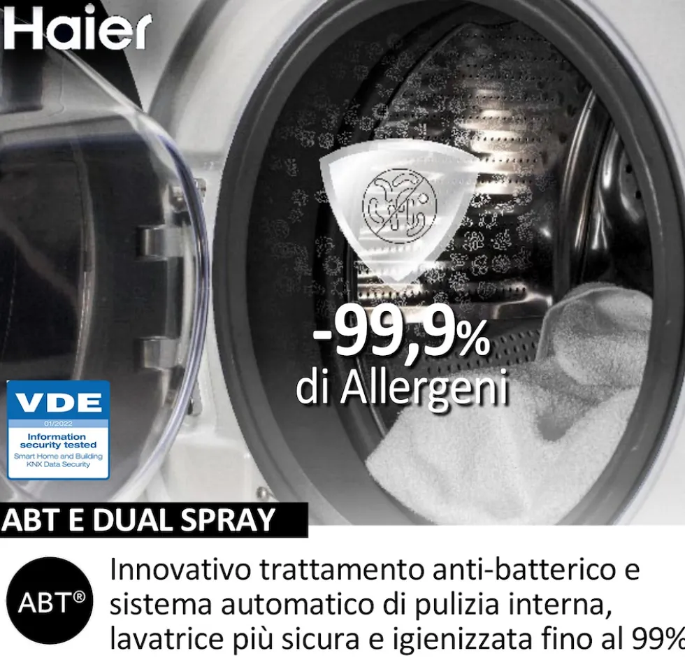 Lavasciuga Haier HW100B14367UIT con carico 10kg e WiFi
