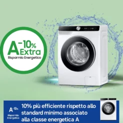 Lavasciuga Samsung WW90DG6G94LKU3 slim 9kg 1400 giri classe A AI Control