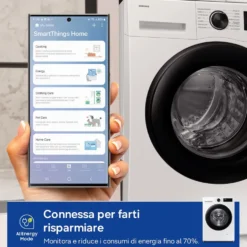 Lavasciuga Samsung WW10FG5U34AEET 10kg 1400 giri Vapore WiFi
